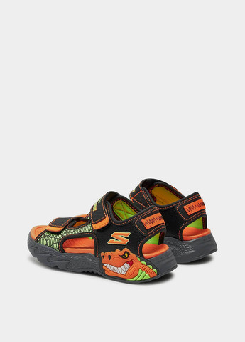 Черные кэжуал сандалии Skechers на липучке