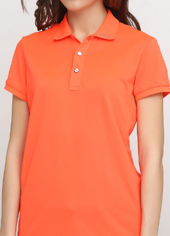 Кислотно-оранжевая женская футболка-поло Ralph Lauren однотонная