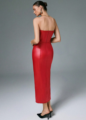 Червона вечірня сукня SHEIN однотонна