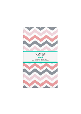 Простирадла полуторні набір GREY / ZIGZAG GREY ROSE 155х240 см (2 шт) Cosas (250459837)