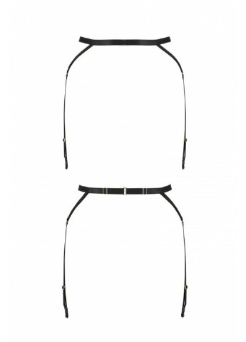 Пояс-стрепи з підв'язками для панчох MEGGY GARTER BELT black S/M - Exclusive Passion (255459653)