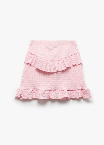 Светло-розовая кэжуал однотонная юбка KOTON а-силуэта (трапеция)