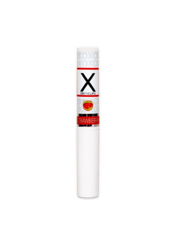 Стимулирующий бальзам для губ унисекс - X on the Lips Strawberry с феромонами, клубника Sensuva (256537761)