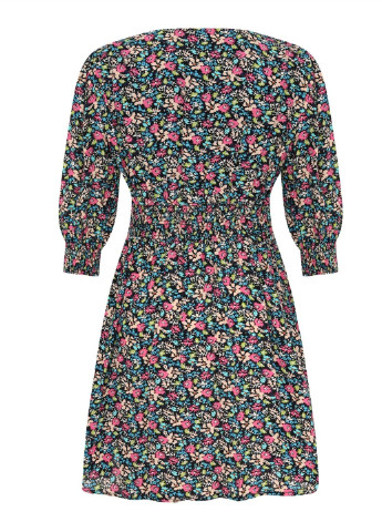 Черное кэжуал платье Mudo с цветочным принтом