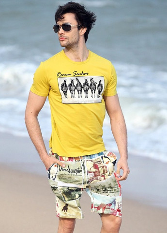 Чоловічі шорти для пляжу Gailang малюнки комбіновані пляжні