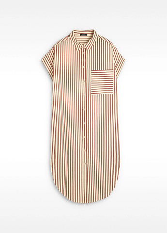 Червона кежуал сукня сукня-сорочка Parfois в смужку