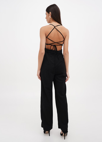 Комбінезон SHEIN комбінезон-брюки абстрактний чорний кежуал, вечірній поліестер