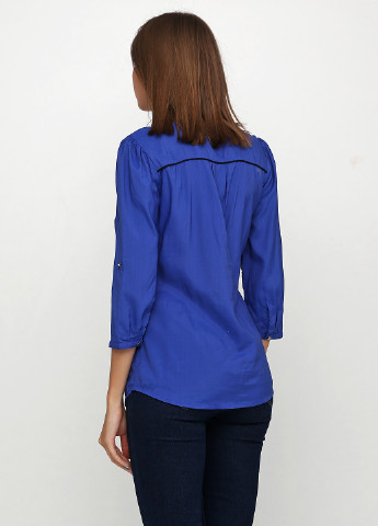 Синяя летняя блуза No Brand