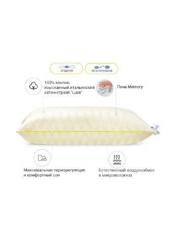 Подушка 1484 Carmela Hand Made memory effekt Середня 50х70 см (2200001540262) No Brand (254008030)