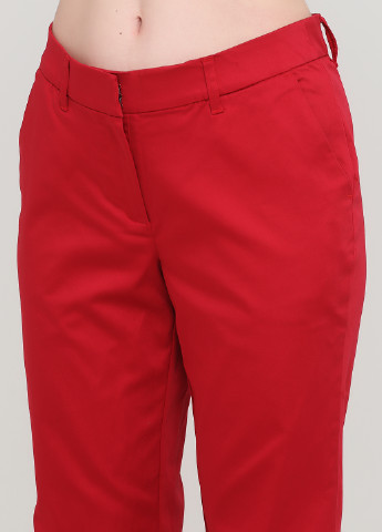 Темно-красные кэжуал демисезонные зауженные брюки Signature