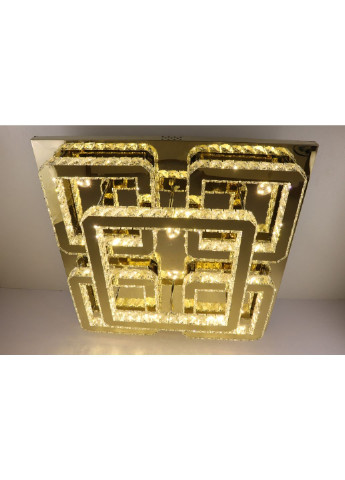 Люстра стельова кришталева LED з пультом C1787/800*800-gd Золото 17х80х80 см. Sunnysky (253629803)