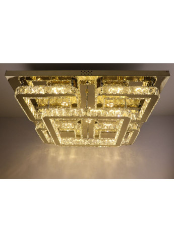 Люстра стельова кришталева LED з пультом C1787/800*800-gd Золото 17х80х80 см. Sunnysky (253629803)