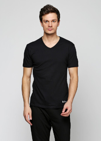 Чорна футболка з коротким рукавом Lee Cooper