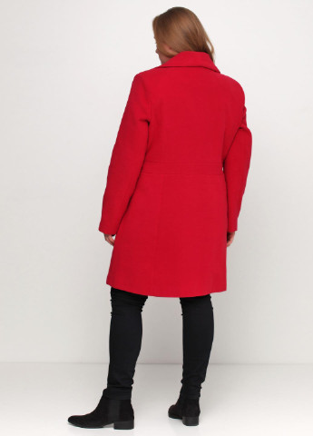 Малиновое демисезонное Пальто на пуговицах London design