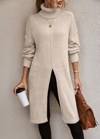 Сіро-бежевий зимовий светр SHEIN