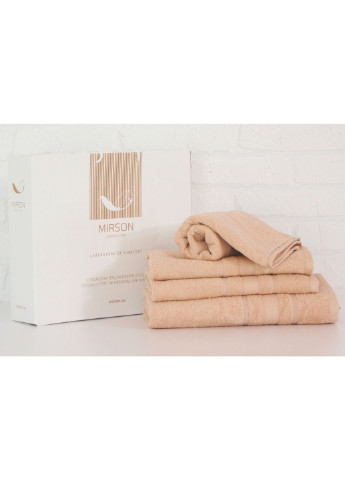 Mirson полотенце набор банных №5075 elite softness ivory 40х70, 50х90, 70х140 (2200003975673) молочный производство - Украина