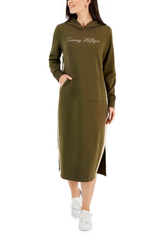 Женское демисезонное Платье платье-худи Tommy Hilfiger с логотипом