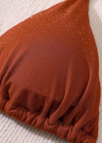 Теракотовий демісезонний купальник (ліф, трусики) роздільний, бікіні SHEIN