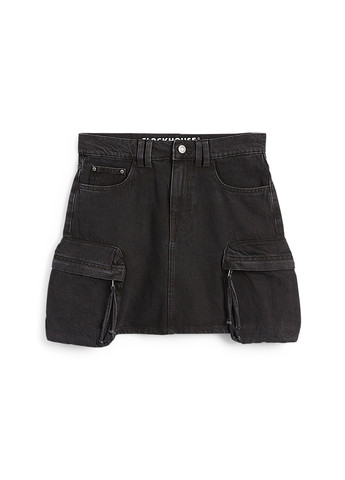 Темно-серая джинсовая однотонная юбка C&A карго