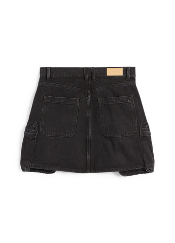 Темно-серая джинсовая однотонная юбка C&A карго