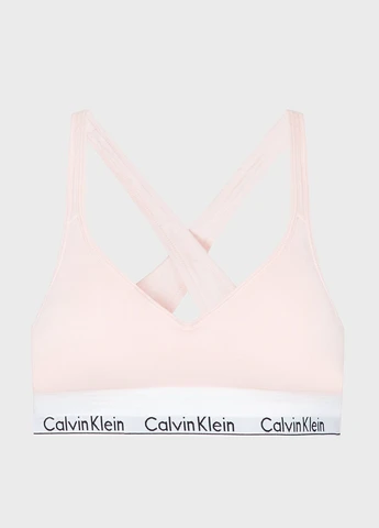 Розовый топ бюстгальтер Calvin Klein без косточек хлопок