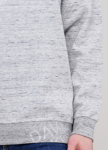 Світшот H&M - Прямий крій меланж світло-сірий кежуал бавовна - (218249265)