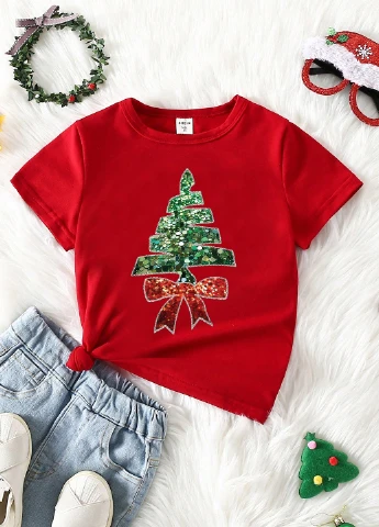 Бордова літня футболка SHEIN