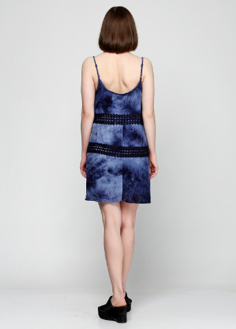 Темно-синя кежуал сукня Miami Style з абстрактним візерунком