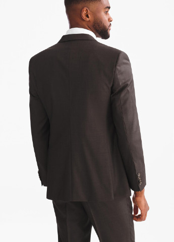 Пиджак C&A однотонный коричневый кэжуал шерсть