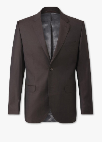 Пиджак C&A однотонный коричневый кэжуал шерсть