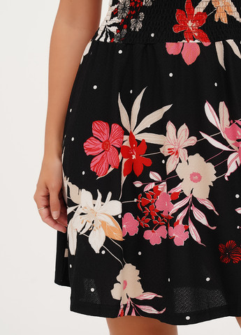 Чорна кежуал сукня кльош Imperial з квітковим принтом