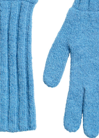 Перчатки H&M однотонные голубые кэжуалы кашемир