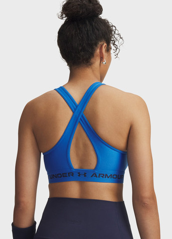 Синий топ бюстгальтер Under Armour без косточек полиэстер