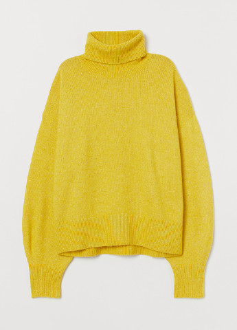 Желтый зимний свитер H&M