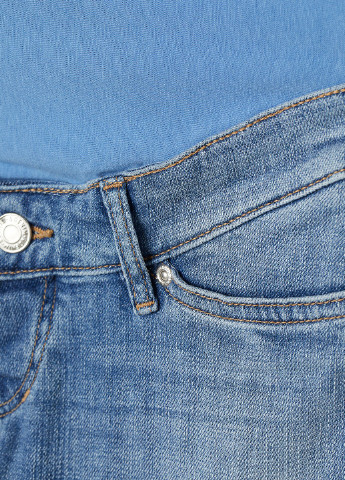 Джинси для вагітних H&M завужені однотонні блакитні джинсові бавовна