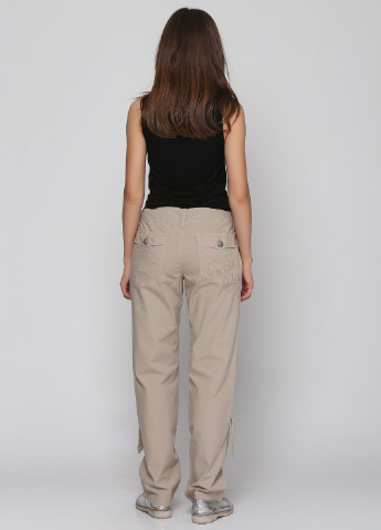 Бежевые кэжуал демисезонные брюки DKNY