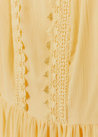 Желтое кэжуал платье H&M однотонное