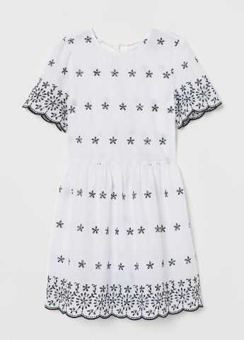 Білий кежуал плаття, сукня H&M з квітковим принтом
