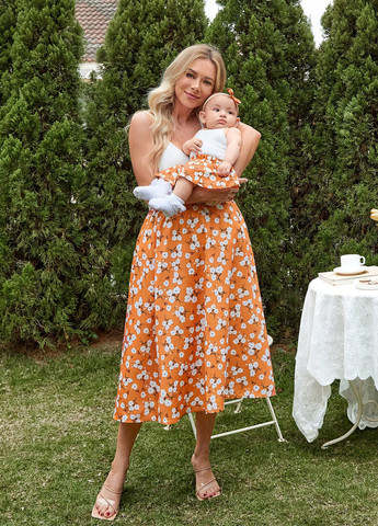 Комбинированный летний комплект для беременных и кормящих (майка, юбка) SHEIN