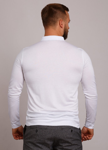 Белая футболка-поло для мужчин Trend Collection однотонная