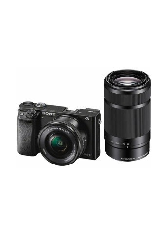 Системна фотокамера Alpha 6000 + об'єктив 16-50 + 55-210mm Kit Black Sony alpha 6000 + объектив 16-50 + 55-210mm kit black (134769271)