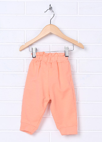 Оранжевые кэжуал демисезонные со средней талией брюки Bebemania