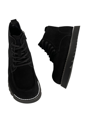 Зимние ботинки ALLSY со шнуровкой из натуральной замши