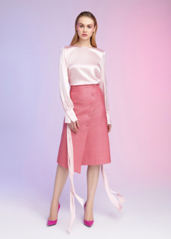 Розовая кэжуал однотонная юбка Dafna May