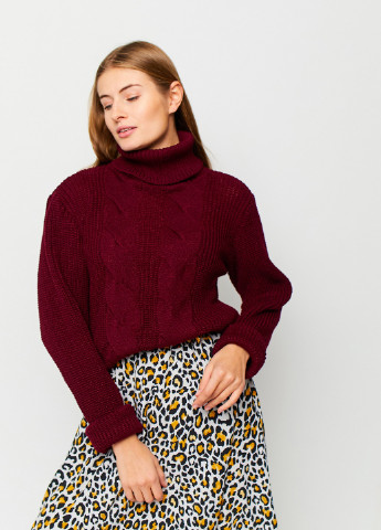 Бордовий зимовий светр Karree