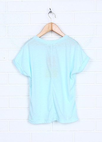 Голубая летняя футболка с коротким рукавом Mini Molly