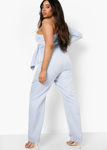 Комбінезон Boohoo комбінезон-брюки однотонний світло-блакитний кежуал поліестер