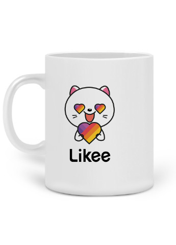 Кружка Лайк Котик (Likee Cat) 330 мл горнятко керамічне (20259-1036) MobiPrint (219776065)
