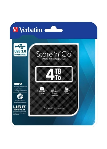 Внешний жесткий диск (53223) Verbatim 2.5" 4TB (250054456)