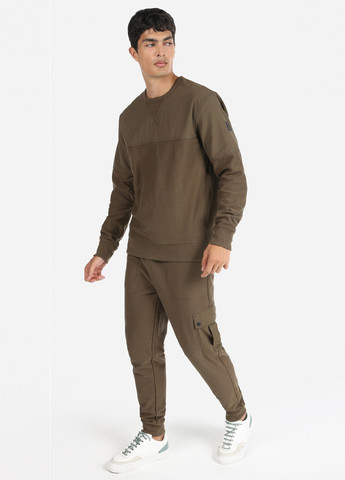 Хаки свитшот Colin's однотонный нашивки (266995372)